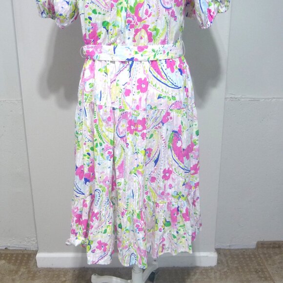 FLORAL PAISLEY DRESS SIZE 1X POCKETS CROWN AND IVY - Picture 10 of 15